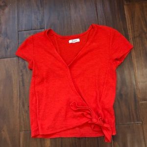 Madewell Red Tie Top